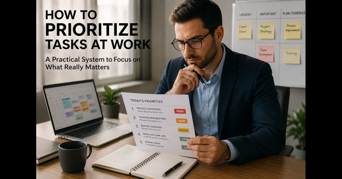 how to prioritize tasks at work